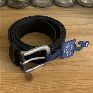 Men’s leather black belt 44